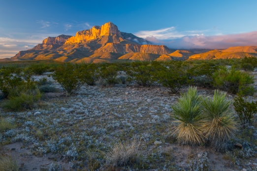 El Capitan rises 5,000' above the desert floor in Guadalupe Mountains National Park.