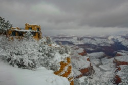 Snowy vistas of the Grand Canyon