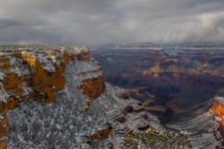 Snowy vistas of the Grand Canyon